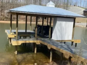dock pilings installation in Ten Mile TN
